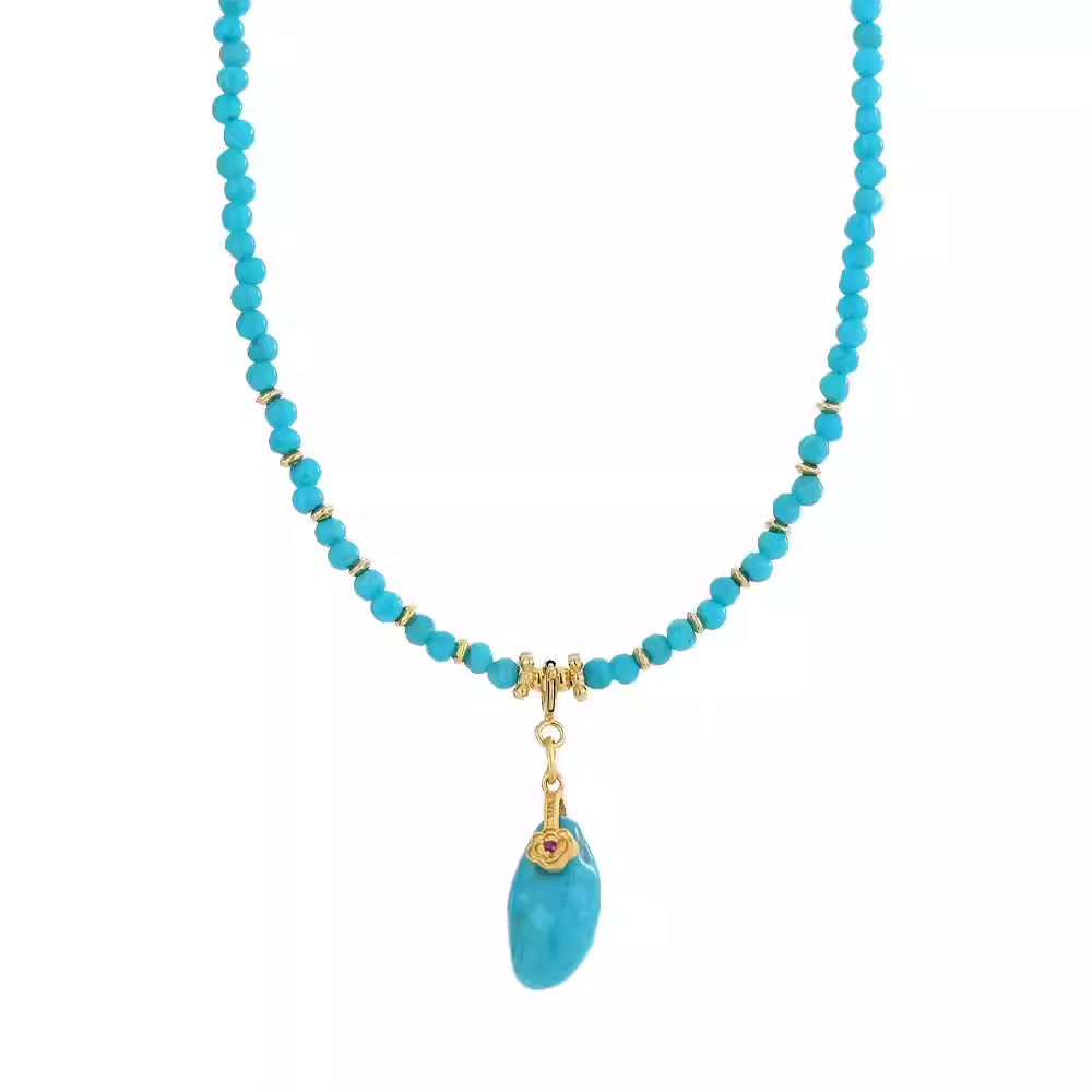 Sterling Silver 925 with 18K Gold Plating Premium Pine Nut Jade Pendant Necklace for Women Elegant, Versatile, and Luxurious